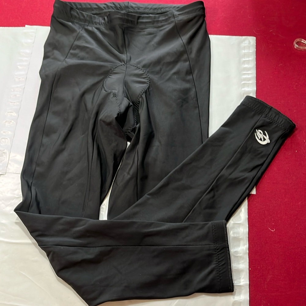 XL BLACK Canari Padded PANTS Cycling biking Leggings Athletic Nylon Lycra USA XL